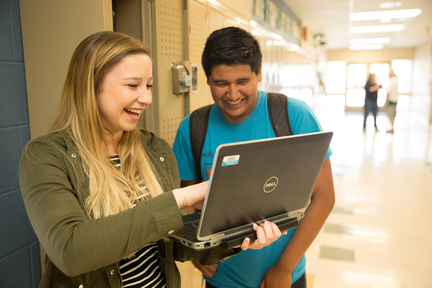 Students Hannah Gonzalez and Juan Zetina