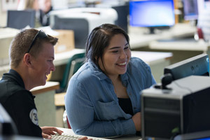 Students Chad Sepulveda and Stefanie Arredondo